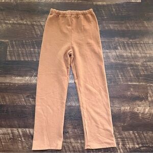 Joah brown zeppelin? Tan brown straight leg 7/8 sweatpants joggers M/L athletic